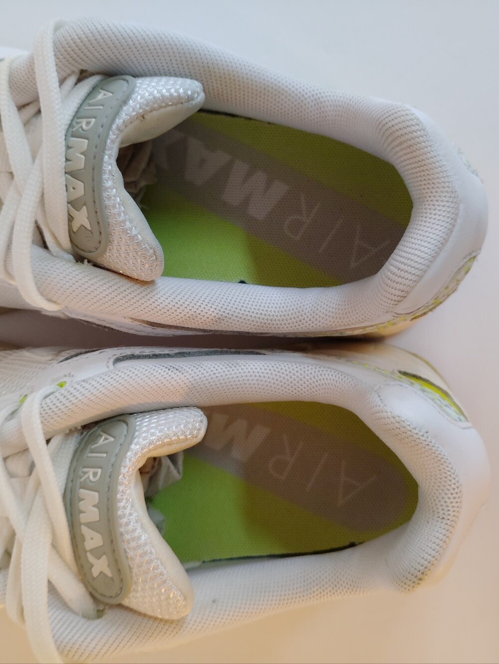 Nike Women's White Sneakers with Yellow Accents - Picture 6 of 9